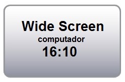 Formato de Projeção 16:10 Wide Screen